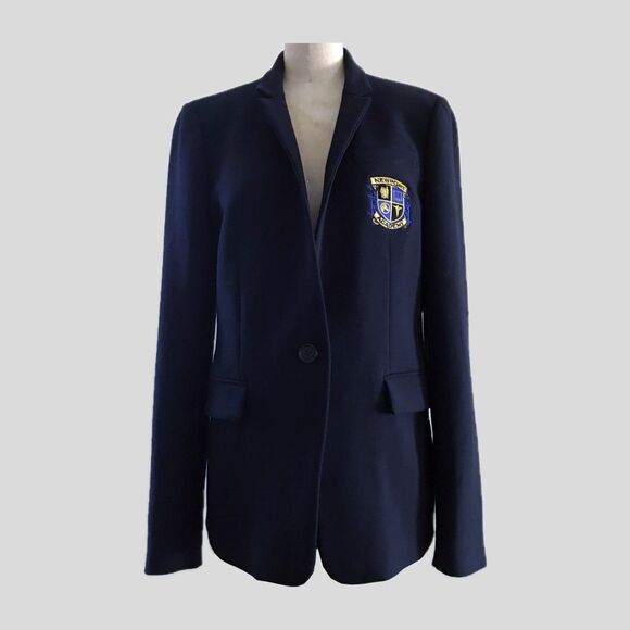 J. Crew Regent Navy Blue Classic Preppy Academia Blazer Jacket - 10 M - Picture 1 of 9